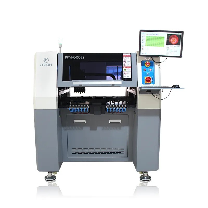 6 Heads Benchtop Pcb Assembly Pick And Place Machine Automatic High Precision Smt Pick And Place Mounting Machine With 8 Camera