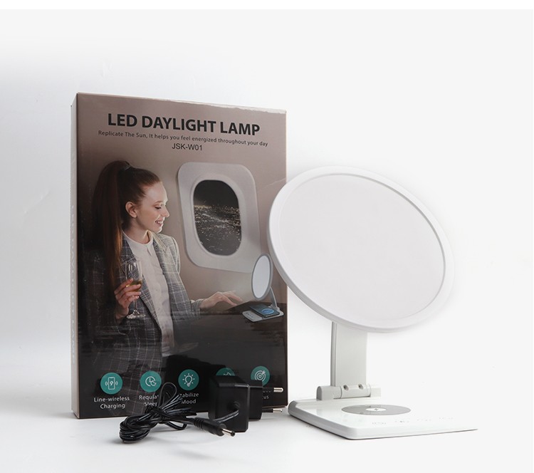 daylight sad lamp 10000 lux light therapy sun light lamp for sad with wireless charger