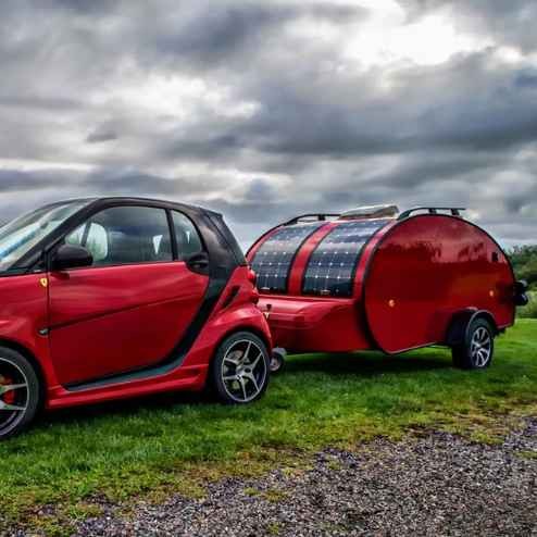 CARETTA 1500 TEARDROP TRAILERS CAMPER CARAVAN RED SPECIAL COLOUR EU STANDARD